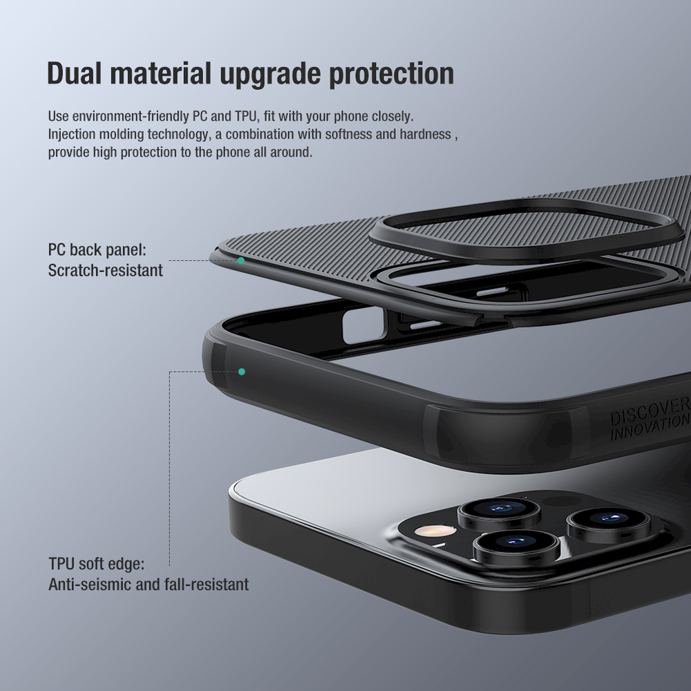 Dėklas Nillkin Frosted Shield Pro iPhone 13 Pro mėlyna