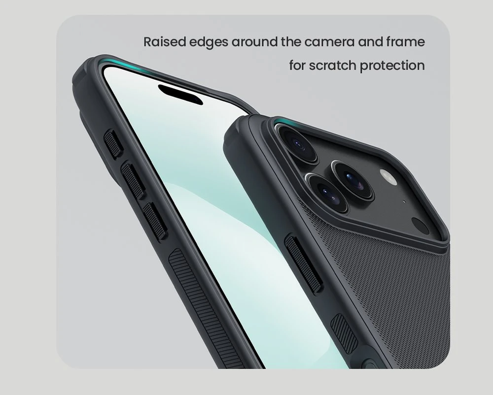 Nillkin Super Frosted PRO Back dėklas skirtas Apple iPhone 17 Pro Max juodos spalvos