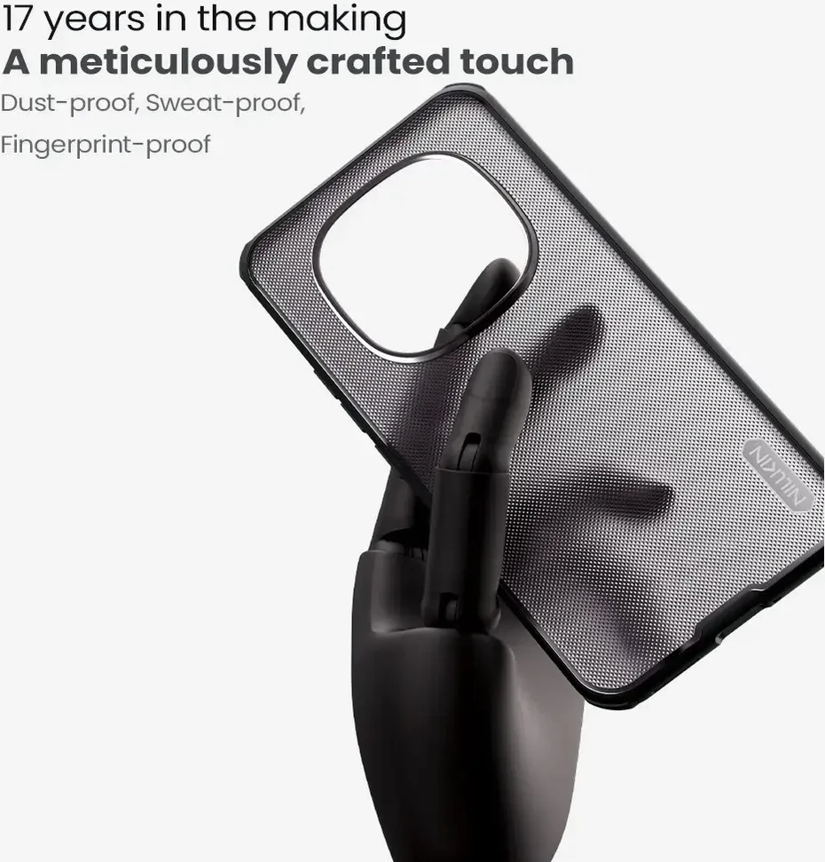Nillkin Super Frosted PRO Back dėklas skirtas Xiaomi Redmi Note 15 Pro+ 5G Transparent Juodas