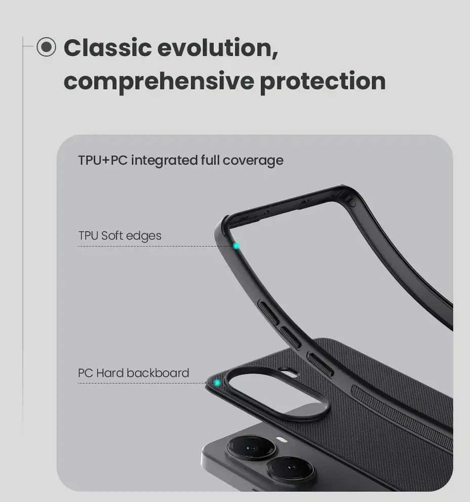 Nillkin Super Frosted PRO Back Poco X7 Pro 5G dėklas telefonui juodos spalvos