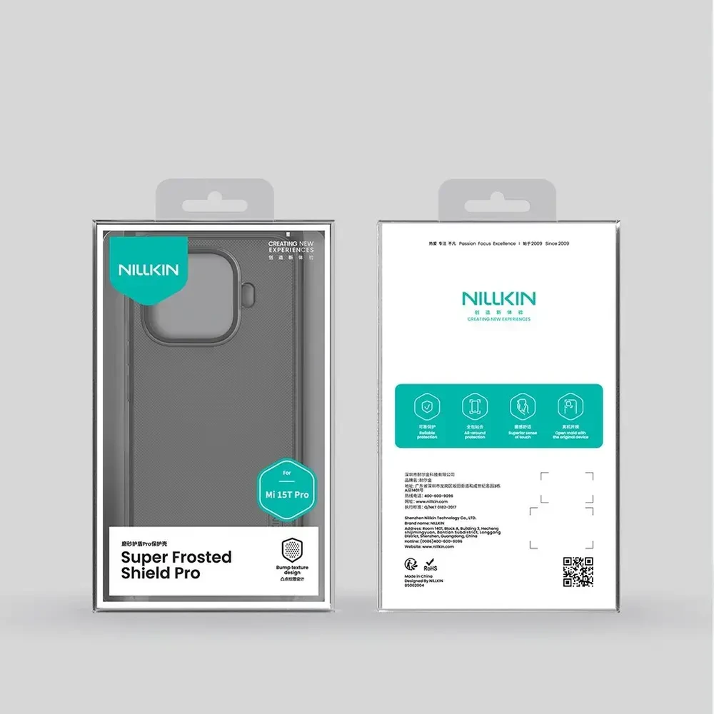 Nillkin Super Frosted PRO Back dėklas skirtas Xiaomi 15T Pro Transparent Juodas