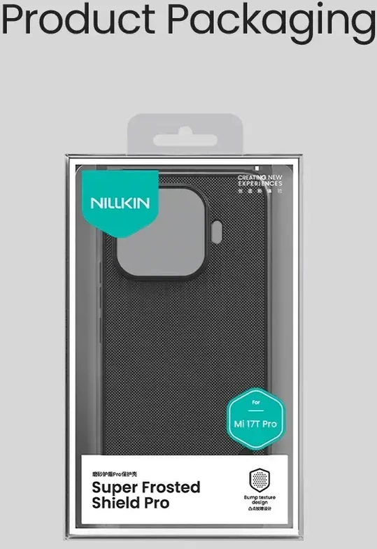 Nillkin Super Frosted PRO Back Dėklas Xiaomi 17T Pro juodos spalvos