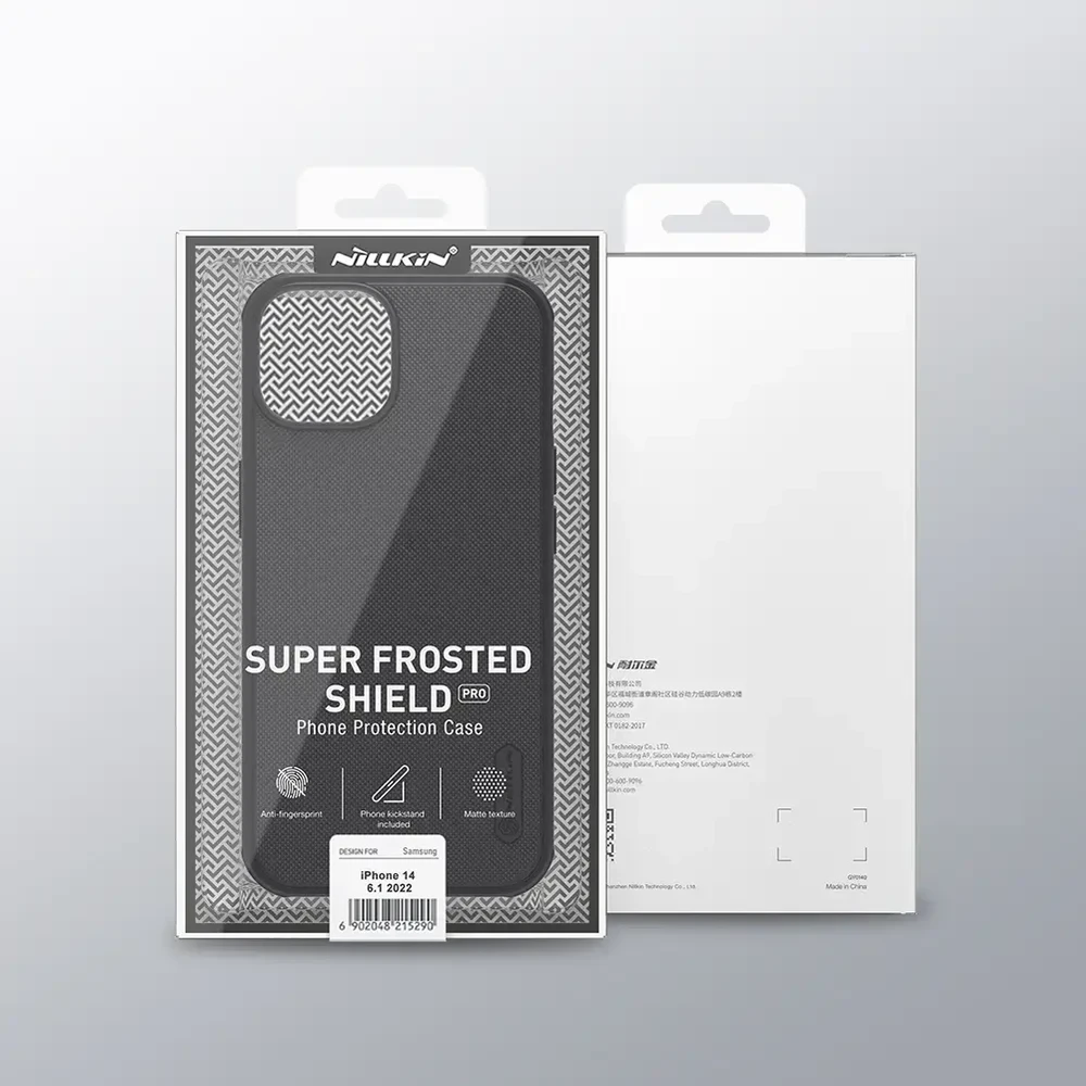 Nillkin Super Frosted Shield Pro dėklas, skirtas Apple iPhone 14 (juodas)
