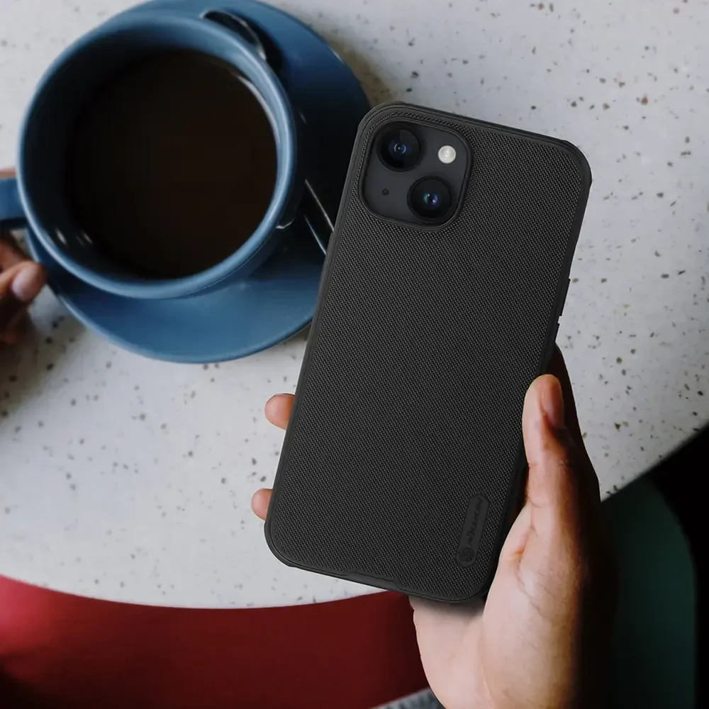 Dėklas Nillkin Super Frosted Shield Pro Apple iPhone 15 juodas