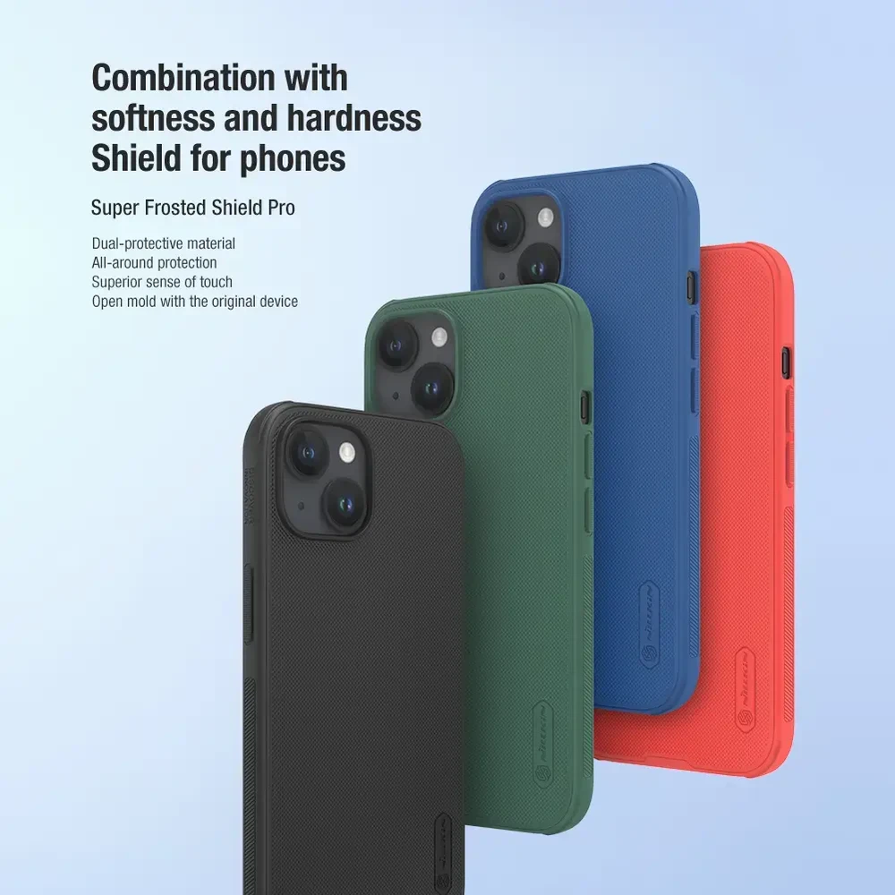 Dėklas Nillkin Super Frosted Shield Pro Apple iPhone 15 juodas