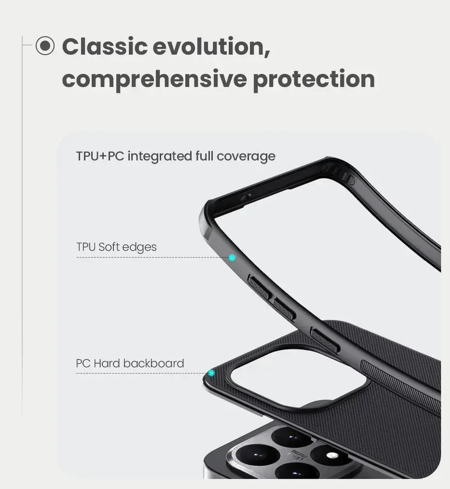 Nillkin Super Frosted PRO Magnetic Back dėklas skirtas Xiaomi 15T juodos spalvos