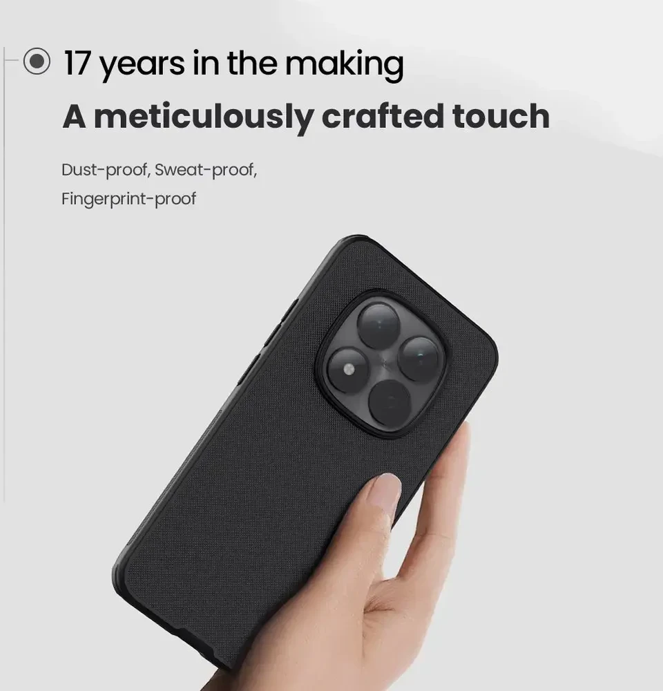 Nillkin Super Frosted PRO Magnetic Back dėklas skirtas Xiaomi Redmi Note 15 Pro 5G Juodas