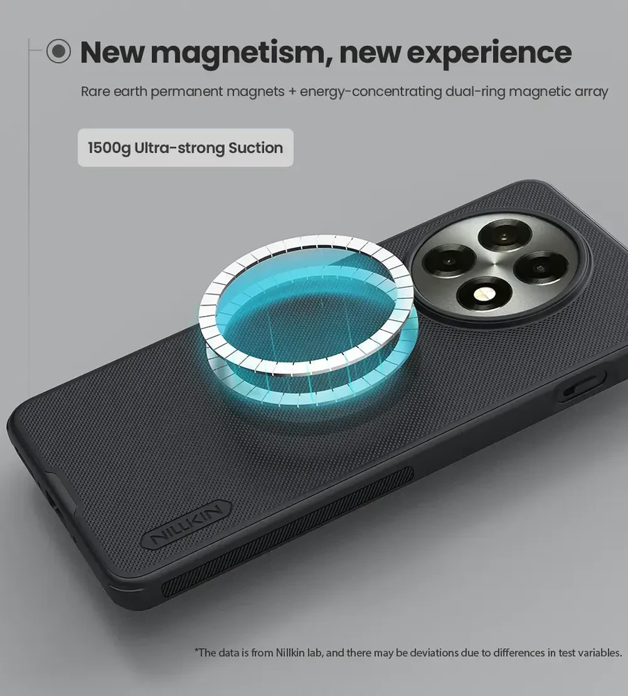 Nillkin Super Frosted PRO Magnetic Back Cover skirta OnePlus 13R dėklas telefonui juodos spalvos