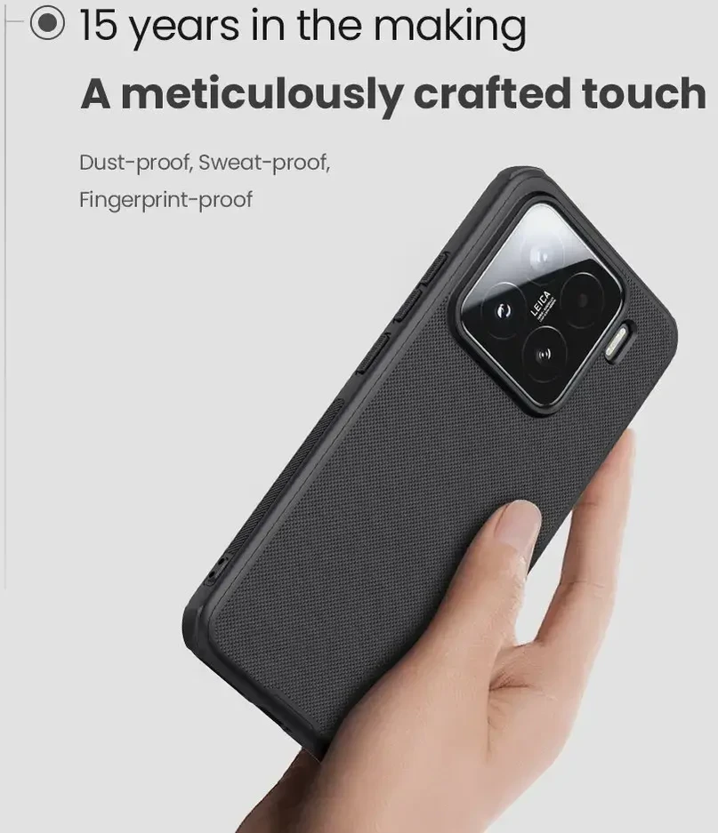 Nillkin Super Frosted PRO Magnetic Back dėklas skirtas Xiaomi 15 juodos spalvos
