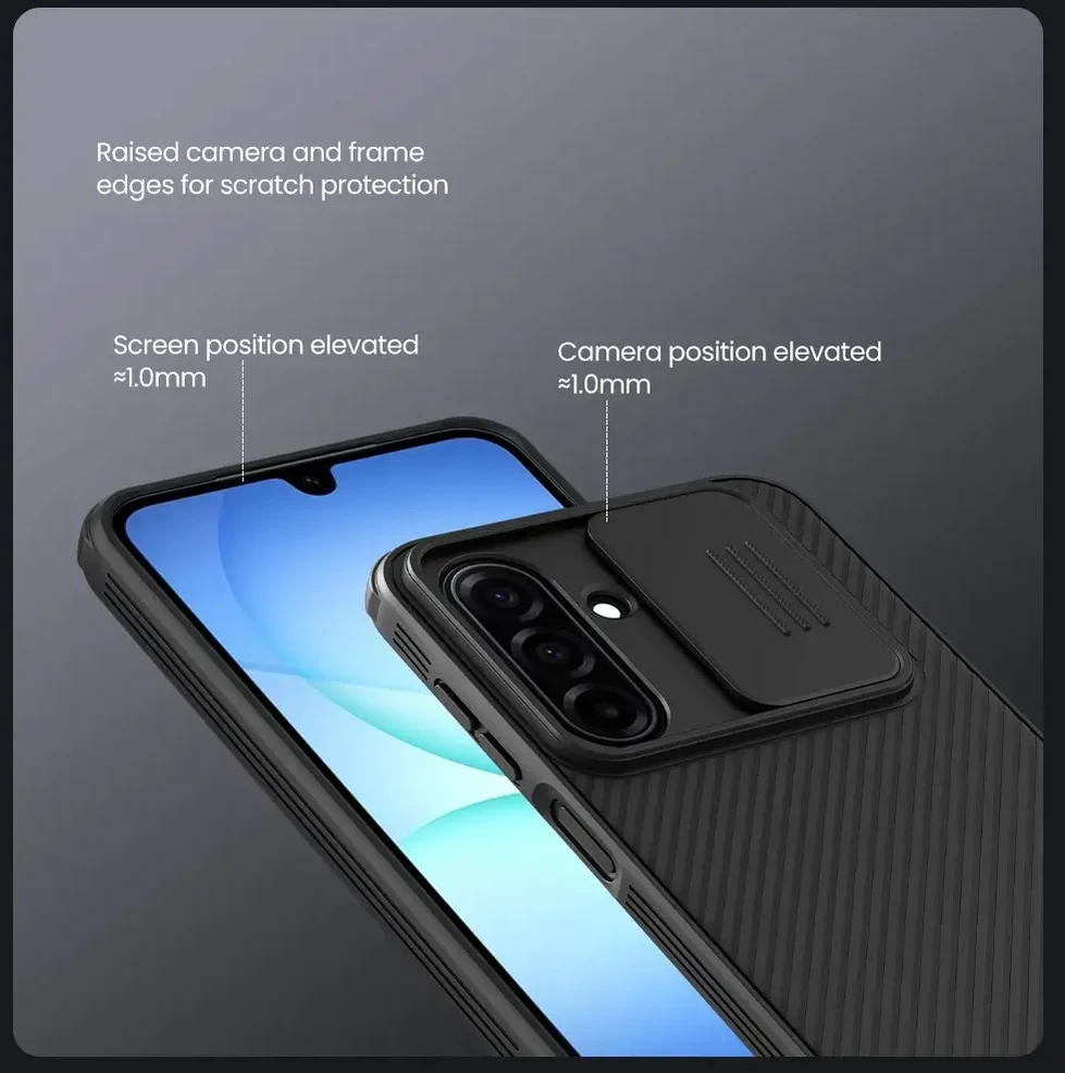 Nillkin Super Frosted PRO Magnetic Back dėklas skirtas Samsung Galaxy A17 5G juodos spalvos