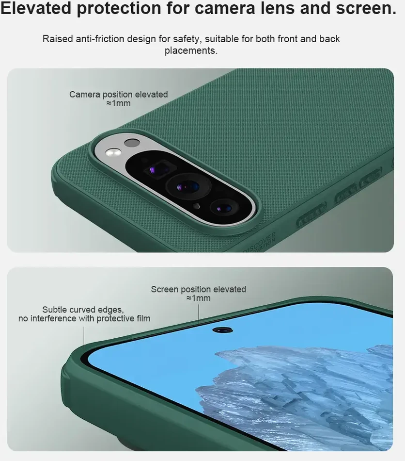 Nillkin Super Frosted PRO Magnetic Google Pixel 9/9 Pro dėklas telefonui juodos spalvos