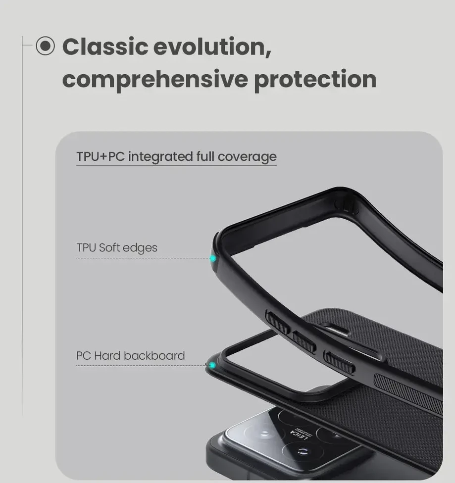 Nillkin Super Frosted PRO Magnetic Back dėklas skirtas Xiaomi 15 juodos spalvos