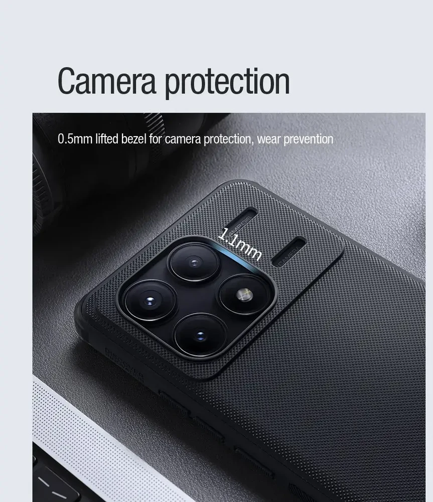 Nillkin Super Frosted PRO Magnetic Poco F6 Pro dėklas telefonui juodos spalvos