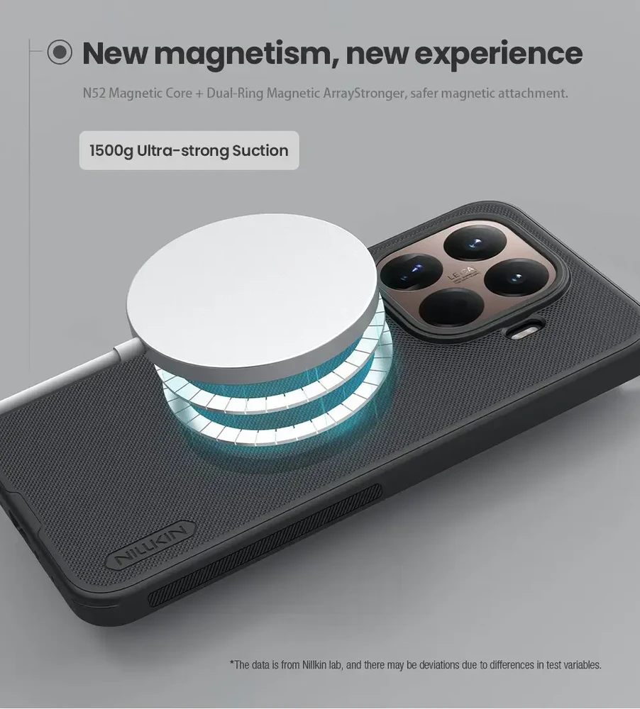 Nillkin Super Frosted PRO Magnetic Back dėklas skirtas Xiaomi 15T Pro juodos spalvos