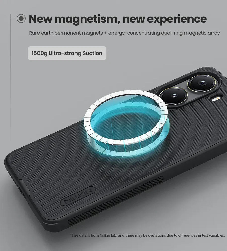 Dėklas Nillkin Super Frosted PRO Magnetic Back Cover skirtas Poco X7 Pro 5G juodos spalvos