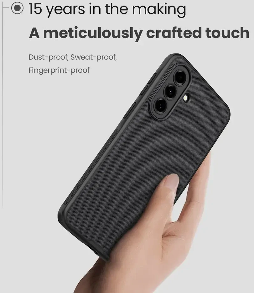 Nillkin Super Frosted PRO Magnetic Back dėklas skirtas Samsung Galaxy A57 juodos spalvos