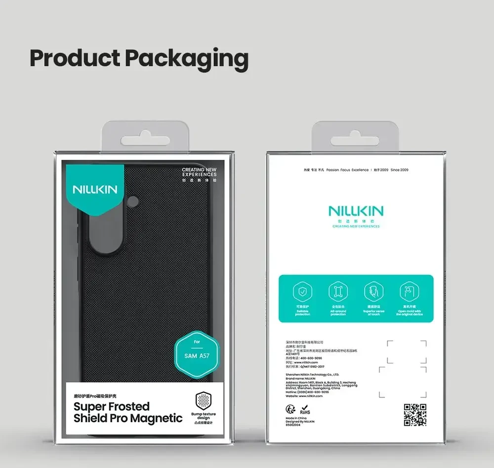 Nillkin Super Frosted PRO Magnetic Back dėklas skirtas Samsung Galaxy A57 juodos spalvos