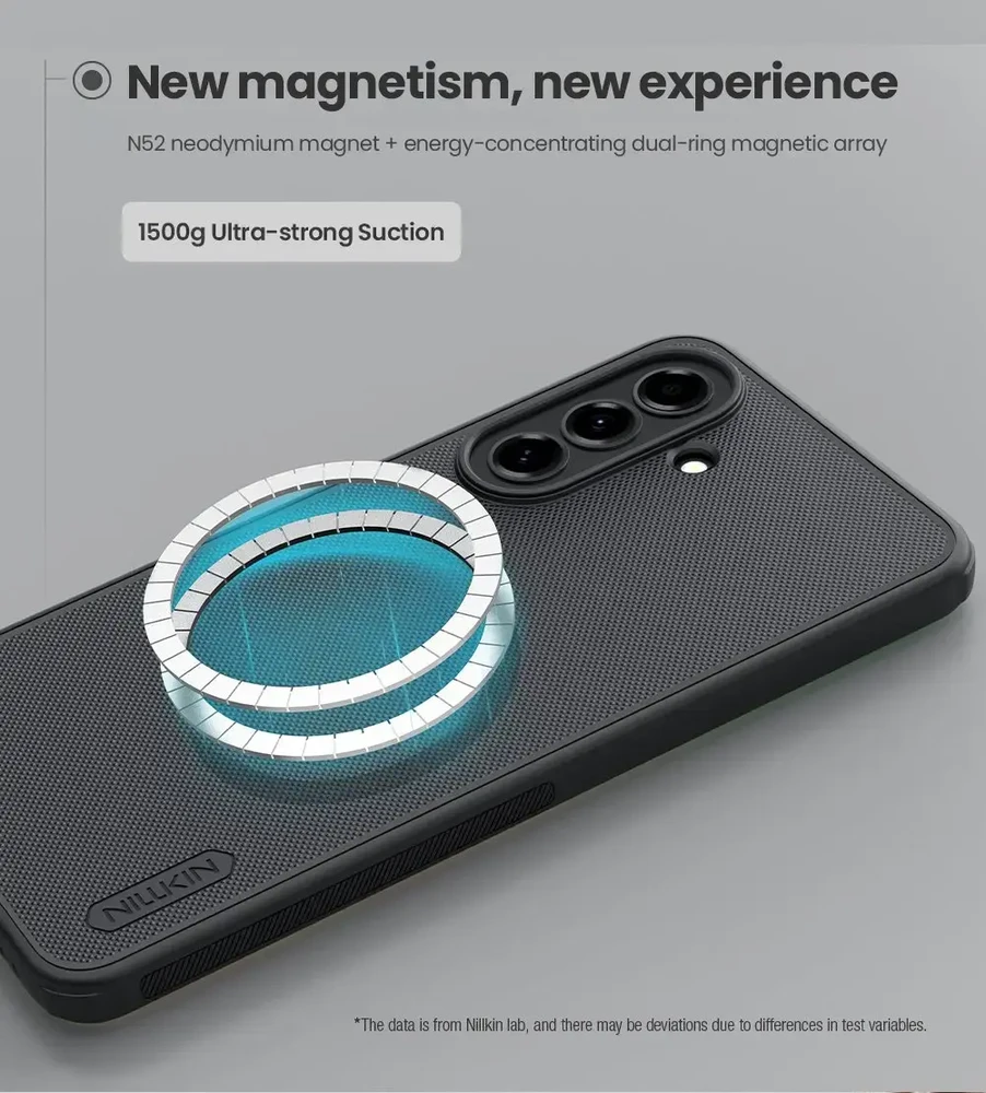 Nillkin Super Frosted PRO Magnetic Back dėklas skirtas Samsung Galaxy A57 juodos spalvos