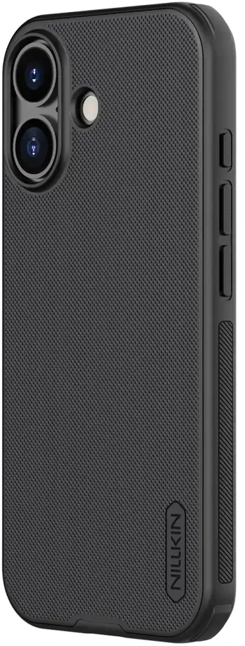 Nillkin Super Frosted PRO Magnetic Back dėklas skirtas Apple iPhone 17 juodos spalvos
