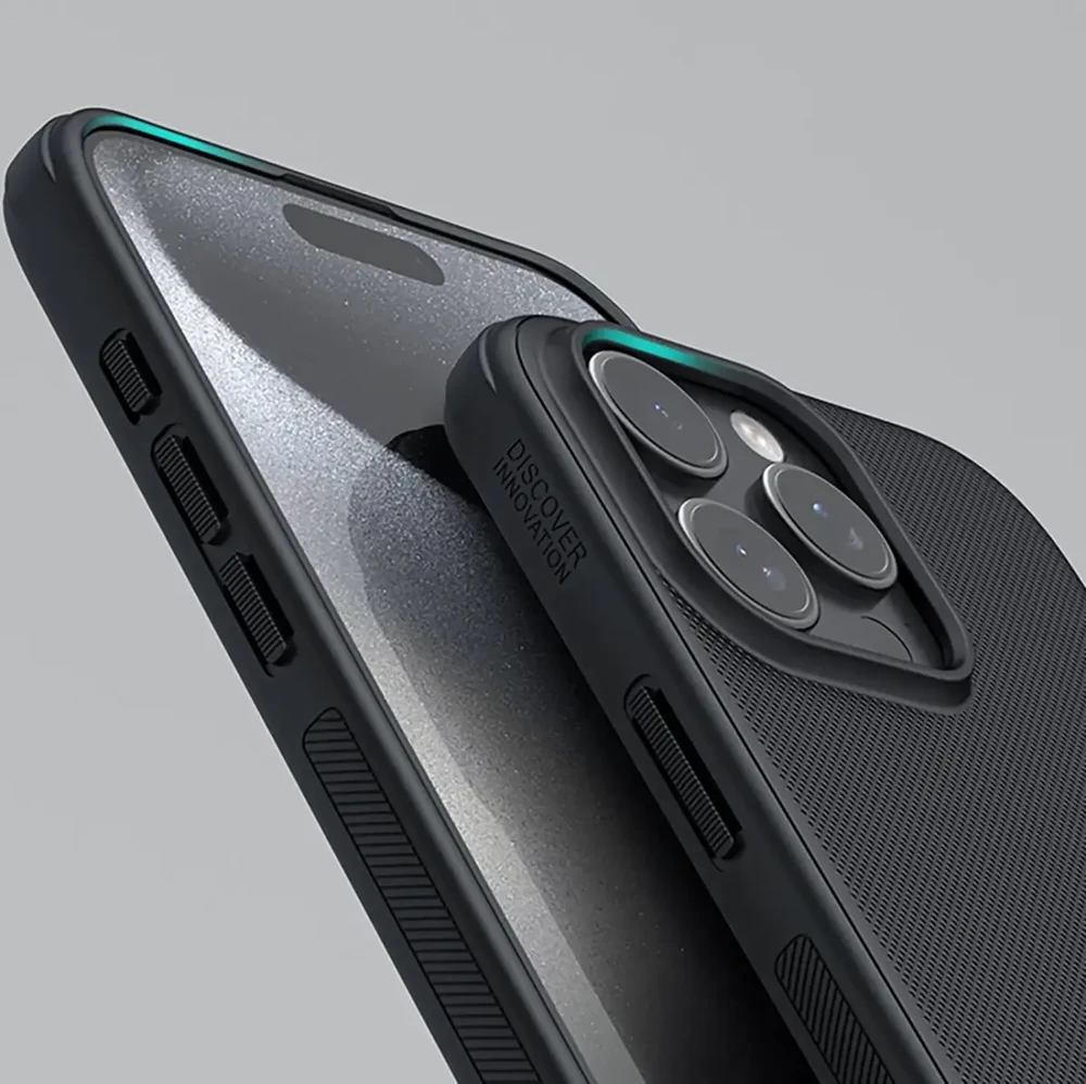 Nillkin Super Frosted Pro Back Apple iPhone 16 Pro Max dėklas telefonui juodos spalvos