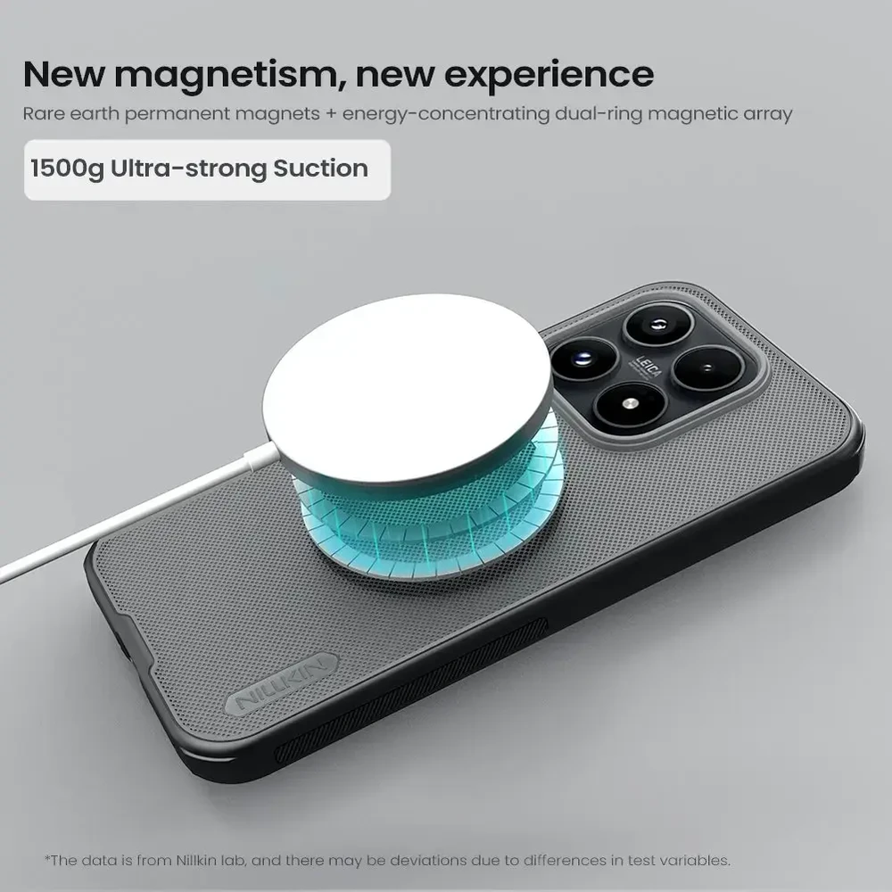 Nillkin Super Frosted PRO Magnetic Back dėklas skirtas Xiaomi 17 skaidrus juodos spalvos