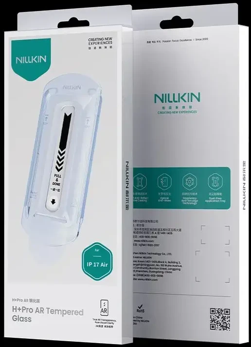 Nillkin Apsauginis stiklas 0.2mm H+ PRO 2.5D Anti-reflective skirtas Apple iPhone Air (su aplikatoriumi)