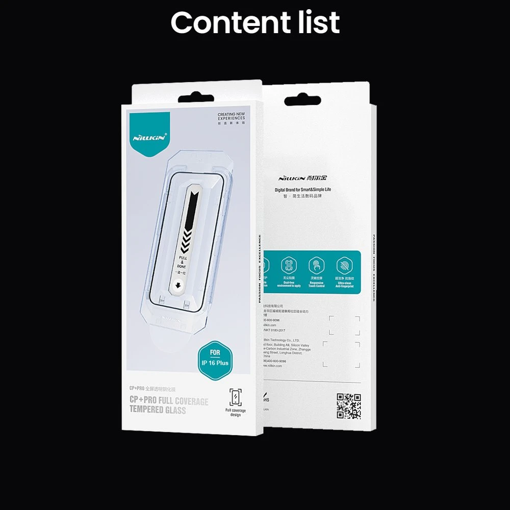 Nillkin Apsauginis stiklas 2.5D CP+ PRO Juodas Apple iPhone 16 Plus (with applicator)