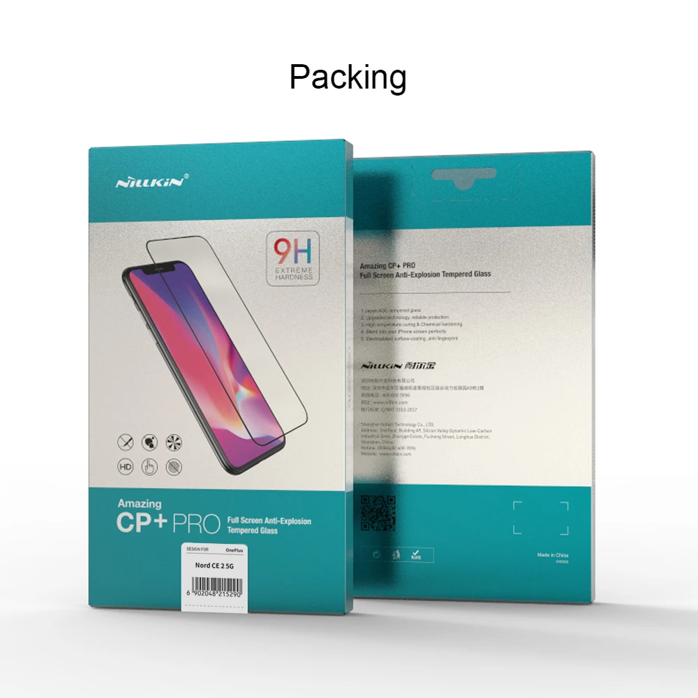 Nillkin CP+PRO ultra-thin full-screen apsauginis stiklas with 0.2 mm frame 9H OnePlus Nord CE 2 5G juodas