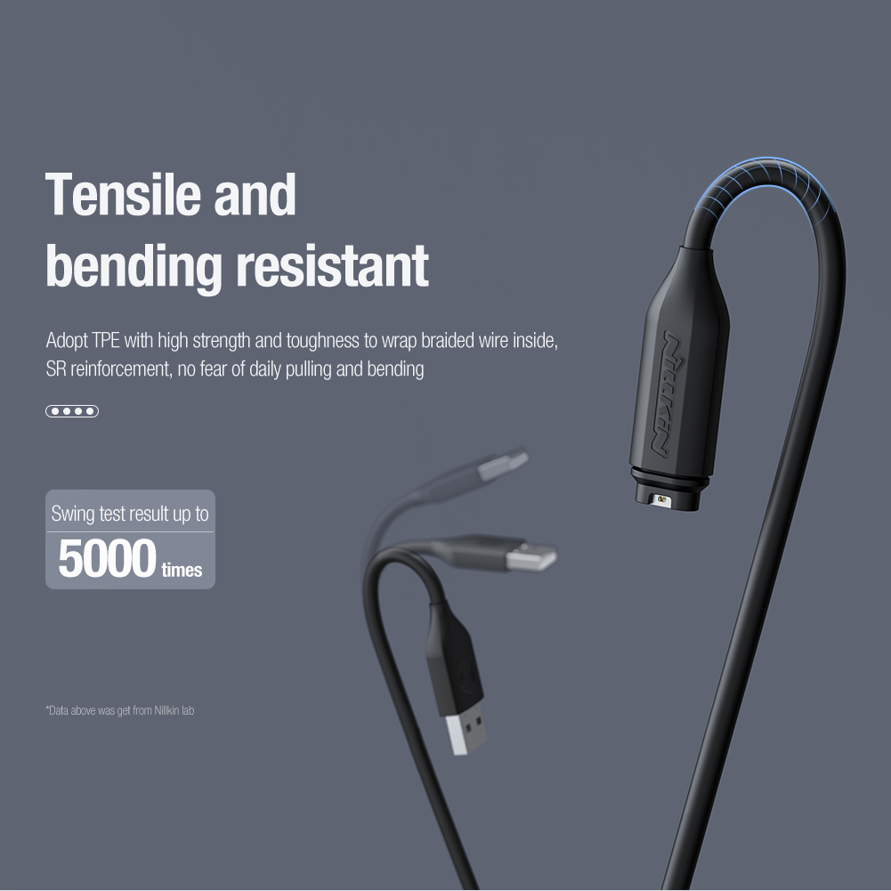 Nillkin Garmin Watch USB įkrovimo laidas (juodas)
