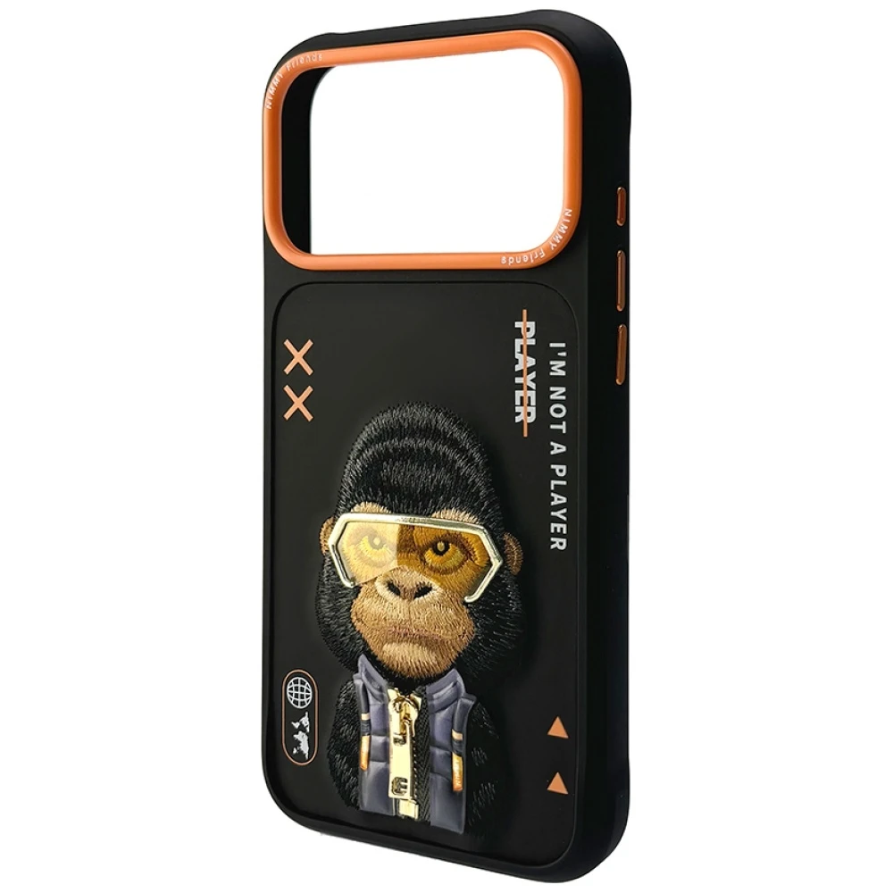„Nimmy Cool&Cute 2.0 Gorilla“ dėklas, skirtas „iPhone 17 Pro“ - Juodas