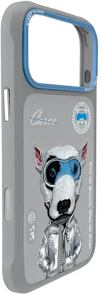 „Nimmy Cool&Cute 2.0 Nag“ dėklas, skirtas „iPhone 17 Pro“ – pilkas