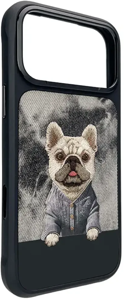 „Nimmy Gentle Pets“ serijos šunims skirtas „MagSafe“ dėklas, skirtas „iPhone 17 Pro“ - juodas