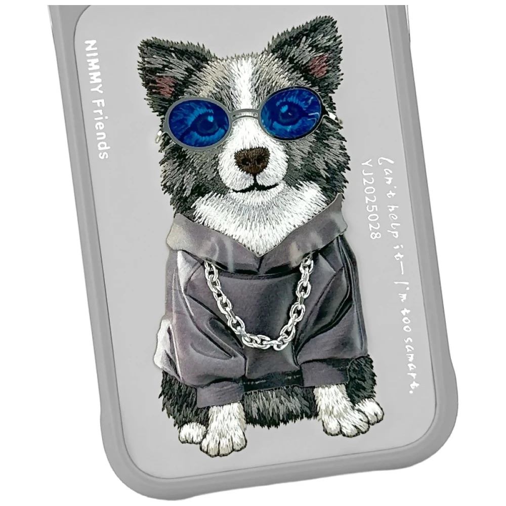 „Nimmy Glasses Cool Nag“ dėklas, skirtas „iPhone 17 Pro Max“ – pilkas