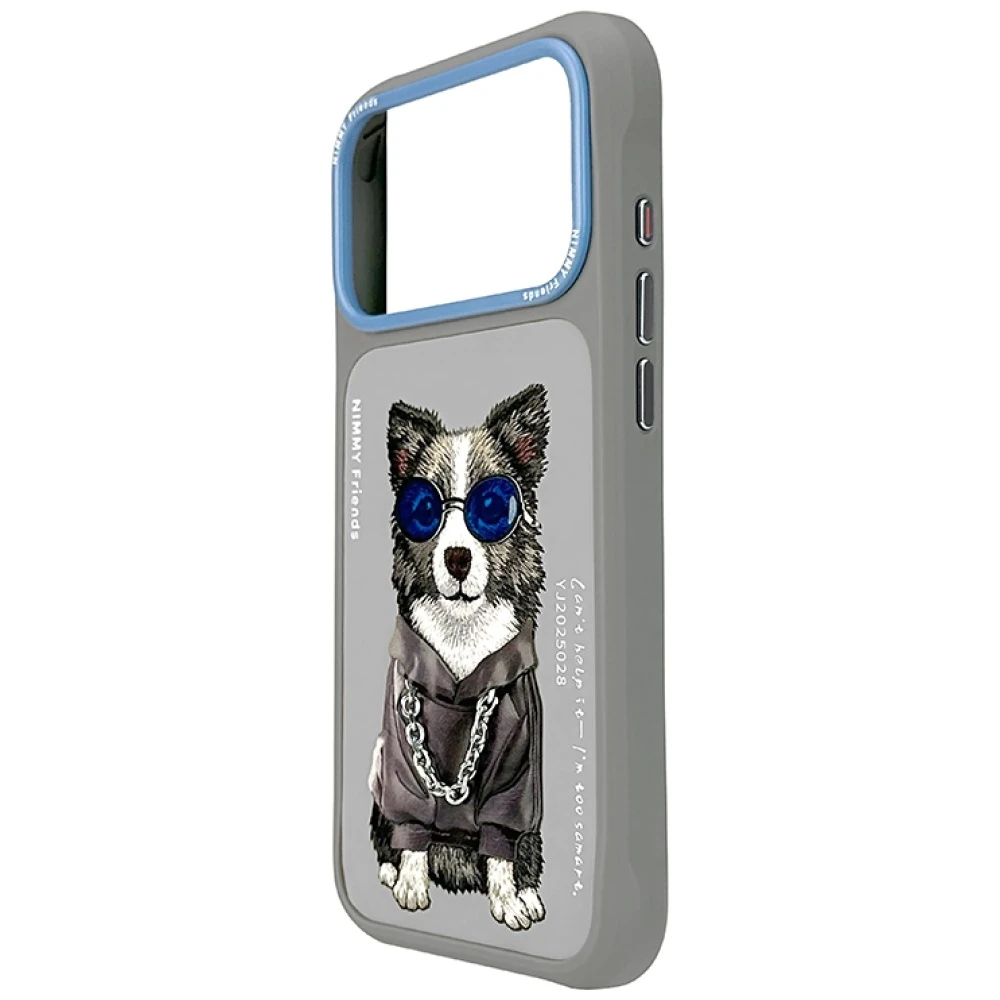 „Nimmy Glasses Cool Nag“ dėklas, skirtas „iPhone 17 Pro Max“ – pilkas