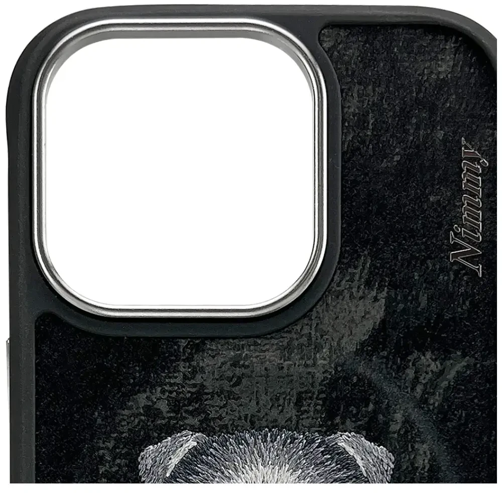 „Nimmy Magnetic“ madingas mielas augintinio formos „MagSafe“ dėklas, skirtas „iPhone 16 Pro Max“ - juodas