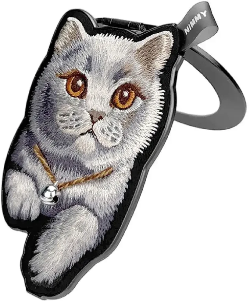 NIMMY magnetic hanger DENIM FASHION BRITISH SHORTHAIR CAT juodas