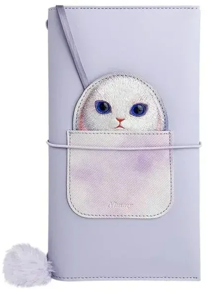 Nimmy rinkinys 2in1 užrašų knygelė + rašiklis violetinės spalvos Big Eyed Pet 2.0 Rabbit