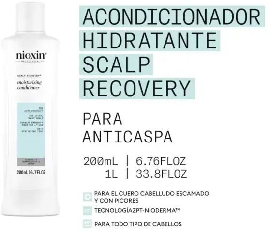 Nioxin Scalp Recovery - Acondicionador - Cuero Cabelludo Seco y Con Picor, 200 ml