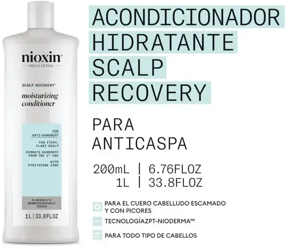 Nioxin Scalp Recovery - Acondicionador - Cuero Cabelludo Seco y Con Picor, 1000 ml