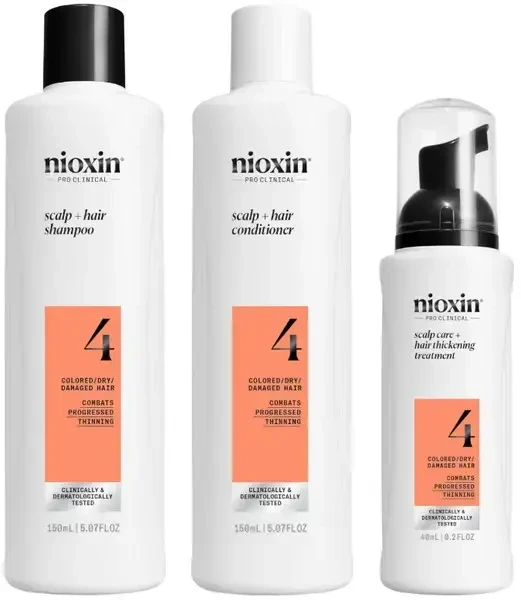 Nioxin Sistema 4 - Kit - Tratamiento Para Cabello Teñido Con Debilitamiento Avanzado 3 U