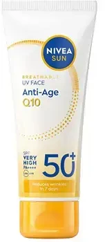 Nivea Apsauginis veido kremas SPF 50+ Anti-Aging Q10 UV veido kremas 40 ml