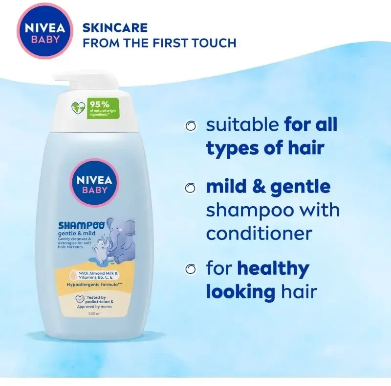 Nivea Baby Gentle & Mild Shampoos šampūnai