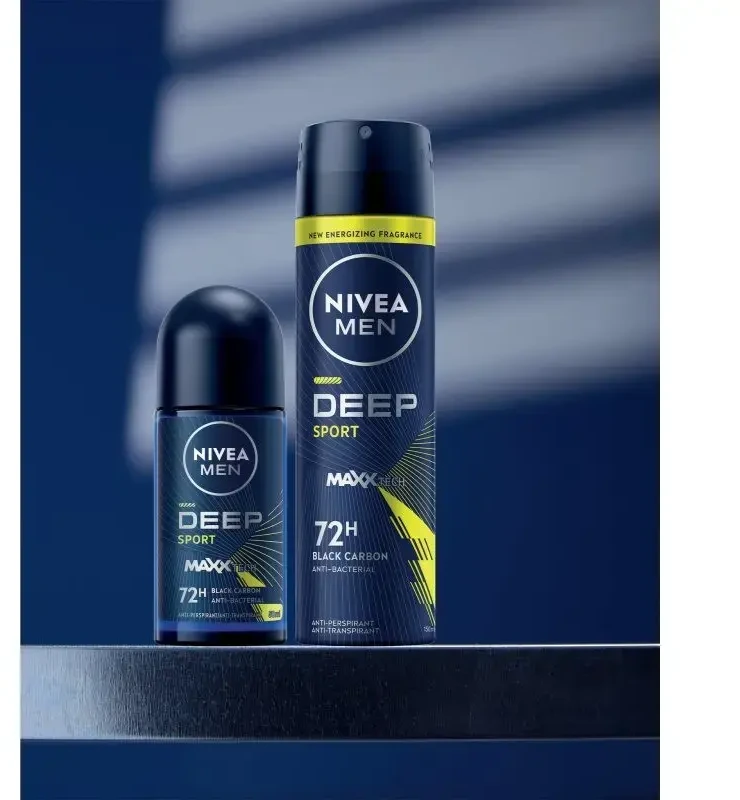 Nivea Ball antiperspirantas vyrams „Men Deep Sport“, 50 ml