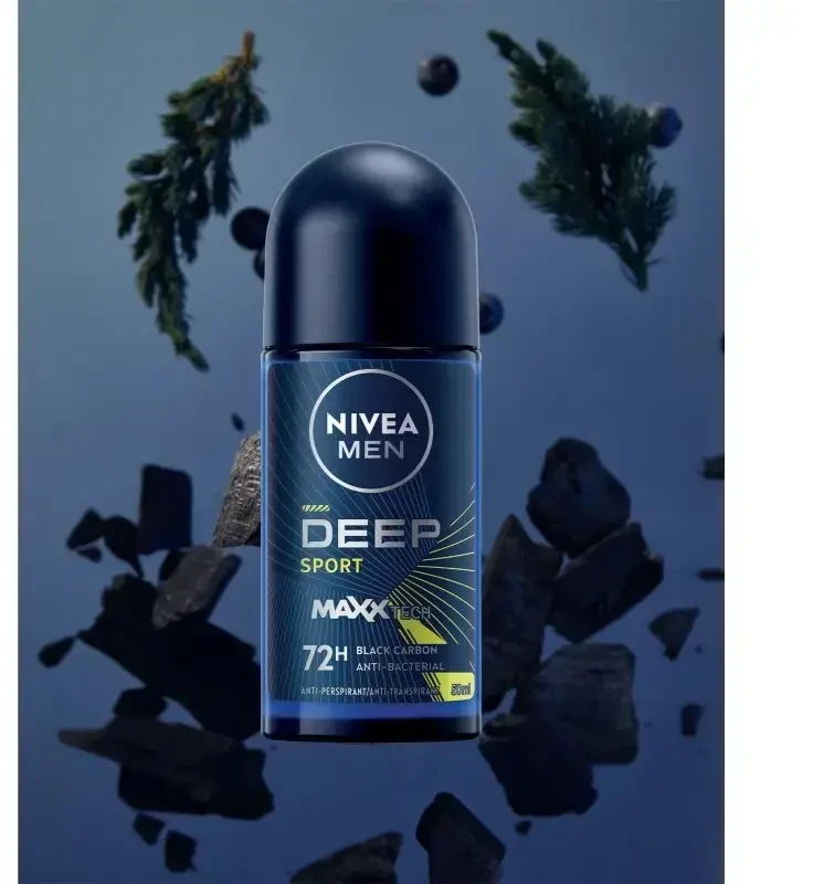 Nivea Ball antiperspirantas vyrams „Men Deep Sport“, 50 ml