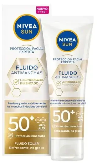 saugantis nuo saulės ir pigmentinių dėmių susidarymo veido kremas Luminous 630º Nivea Spf 50, 40 ml