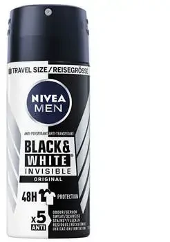 Nivea Men Invisible For Juodas & Baltas Original Antiperspirant