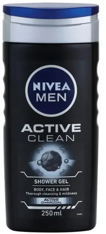 Nivea Men Active Clean Dušo želė dušo želė vyrams, 250 ml