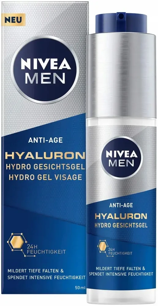 „Nivea Men Hyaluron Anti-Age Refreshing Skin Gel“ (Visage hidrogelis) 50 ml