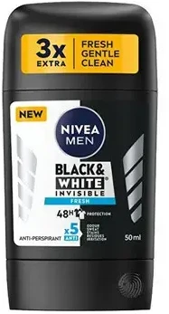 Nivea Men Invisible For Juodas & Baltas Antiperspirant, 50 ml