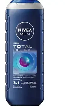 Nivea Dušo želė Men Total Relax Dušo želė 250 ml